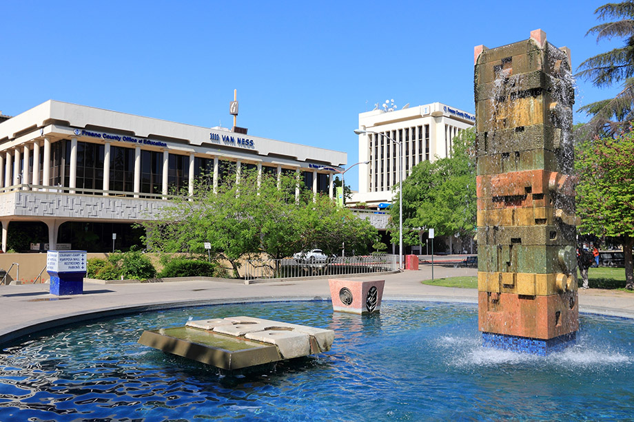 Downtown Fresno Water Fountain