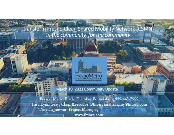 Project #7: Clean Shared Mobility Network (CSMN) Update, March 2021