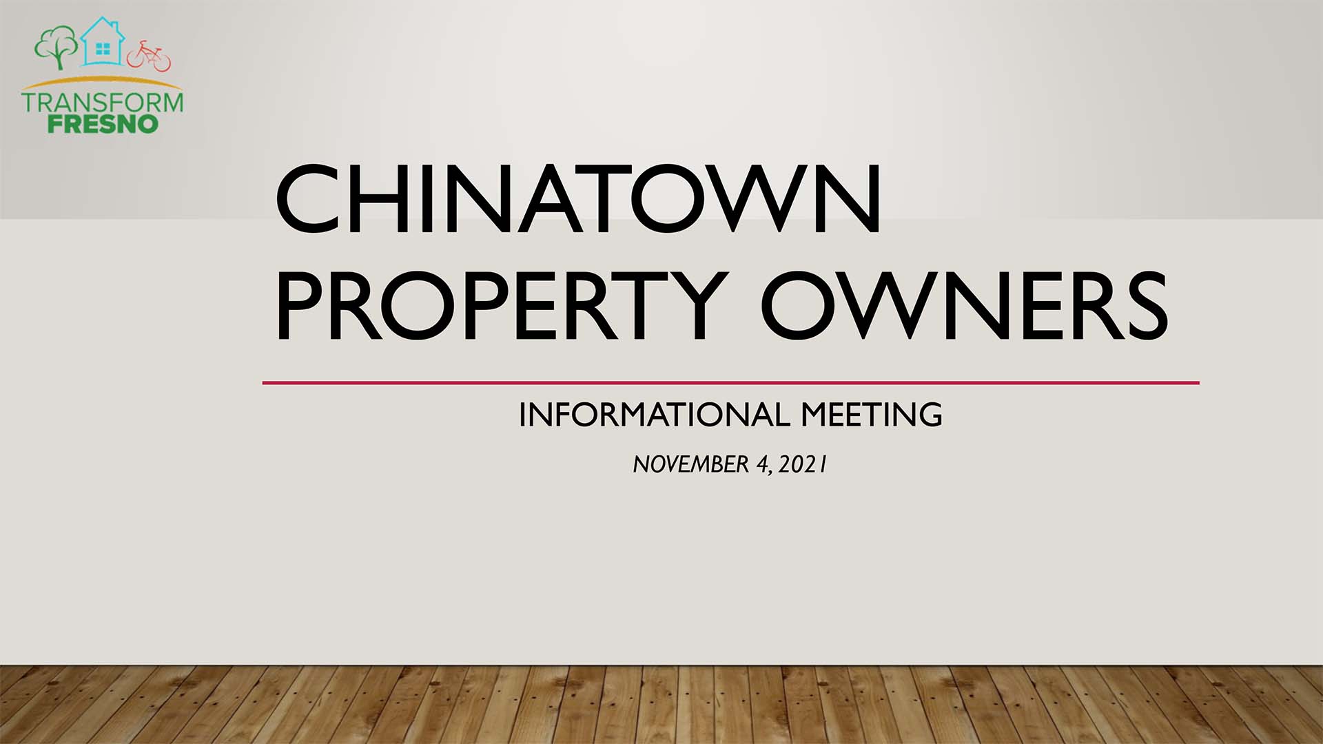 Fresno Chinatown Property Owners Meeting