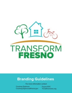 Cover of Transform Fresno Branding Guidelines booklet